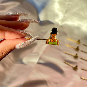Gold Enamel Hair pins